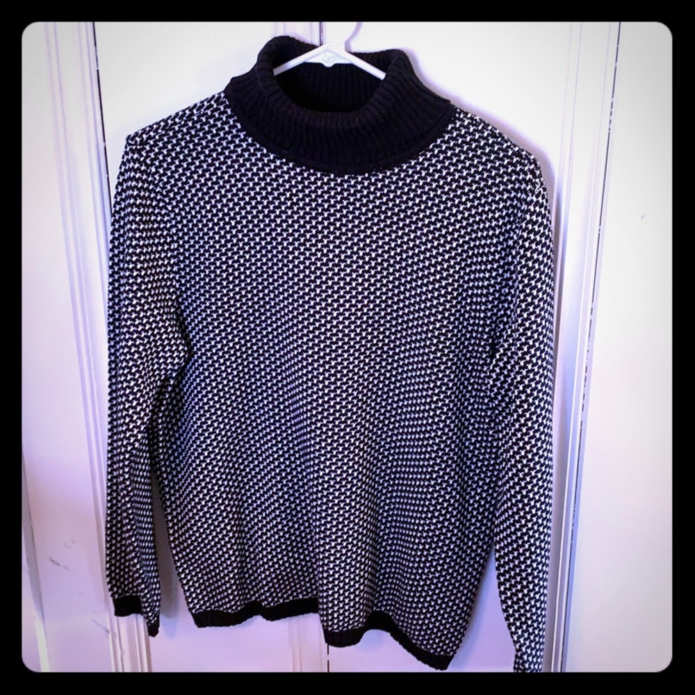 Black and White Turtleneck